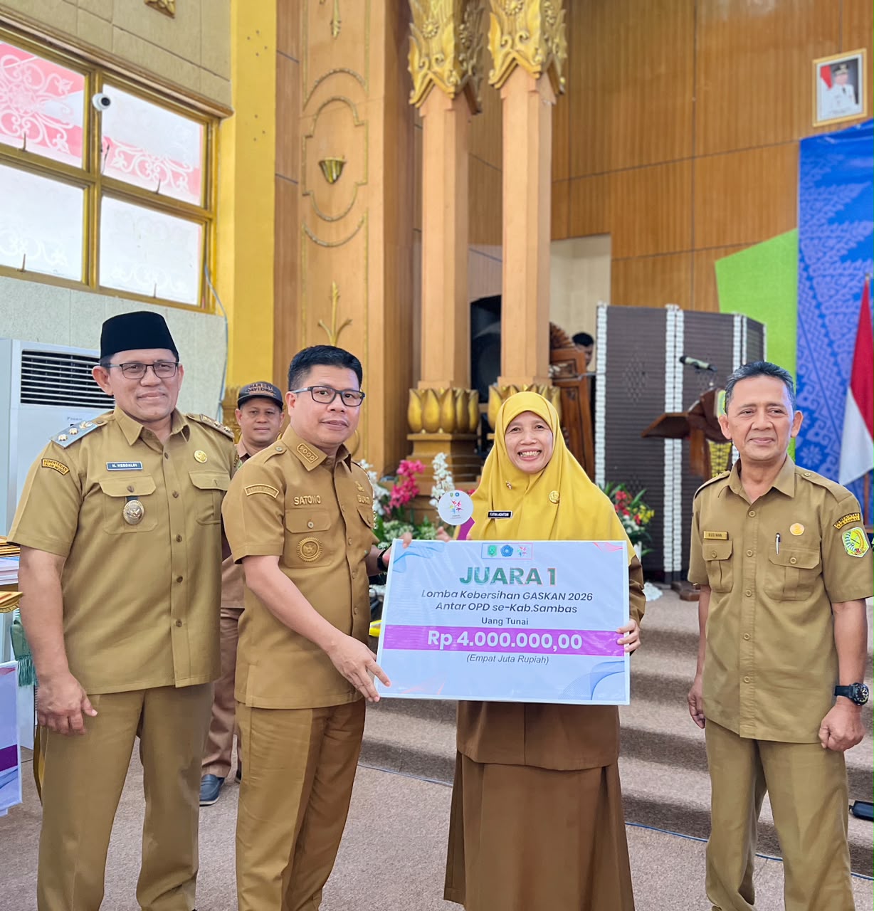 Read more about the article Sekretariat DPRD raih penghargaan juara 1 Lomba Kebersihan GASKAN 2026